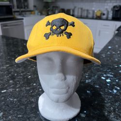 Supreme Skull Logo SS21 Hat Mens Size 7 1/2 New Era 59fifty Yellow *FLAW*