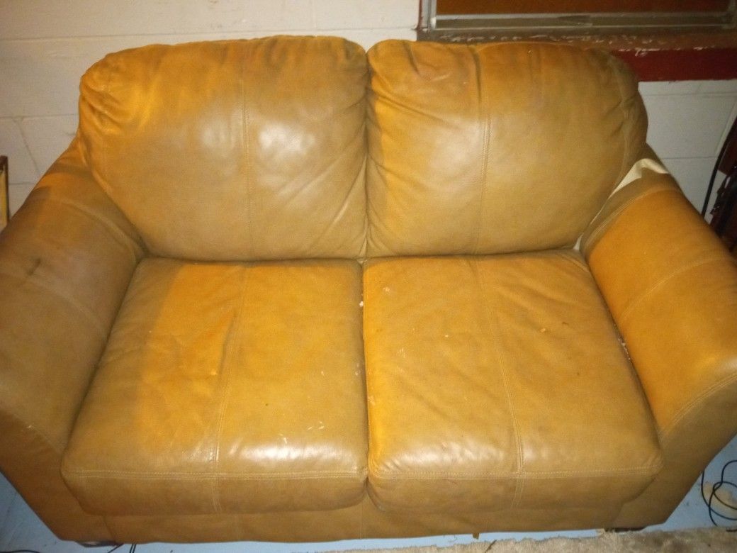 Leather Loveseat