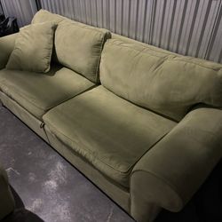 Green Pullout Couch/Chair/Ottoman Set