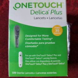 OneTouch Verio Delica Plus Lancets, 100 Count. Expires 2/28/2025. NEW. FREE DELIVERY!!!!!