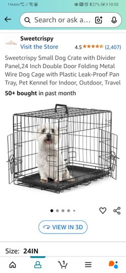Double Door Dog Crate - 24 Inch 