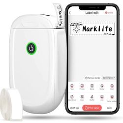 Label Makers, Portable Thermal Sticker Printer Machine with Tape, Inkless & Wireless, Labelmaker 