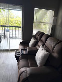 Suede Leather Recliner