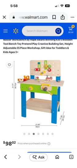 Hape Master Workbench Wooden Tool Bench