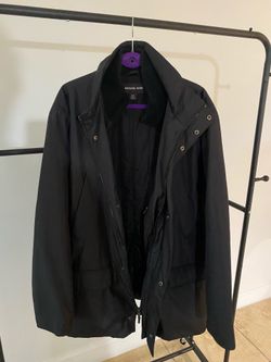 black Michael Kors women's jacket with a ribbed collar, XXL