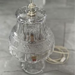 Vintage Anne Hutte Bleikeistall lead crystal glass lamp. Antique Vintage 