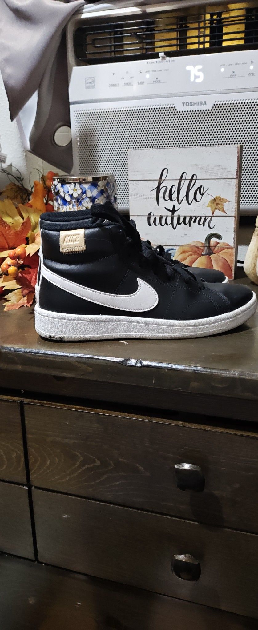 Nike Black And White Hightops 