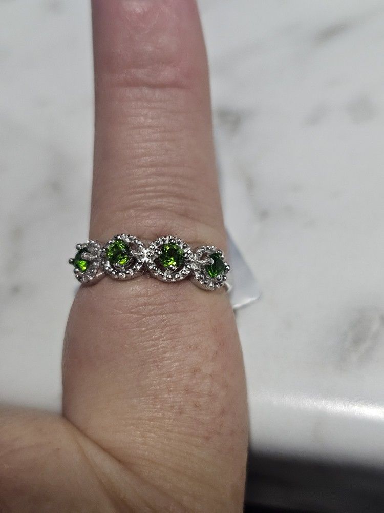 Natural Diopside Ring