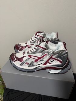 Balenciaga Runner Sneakers White Burgundy