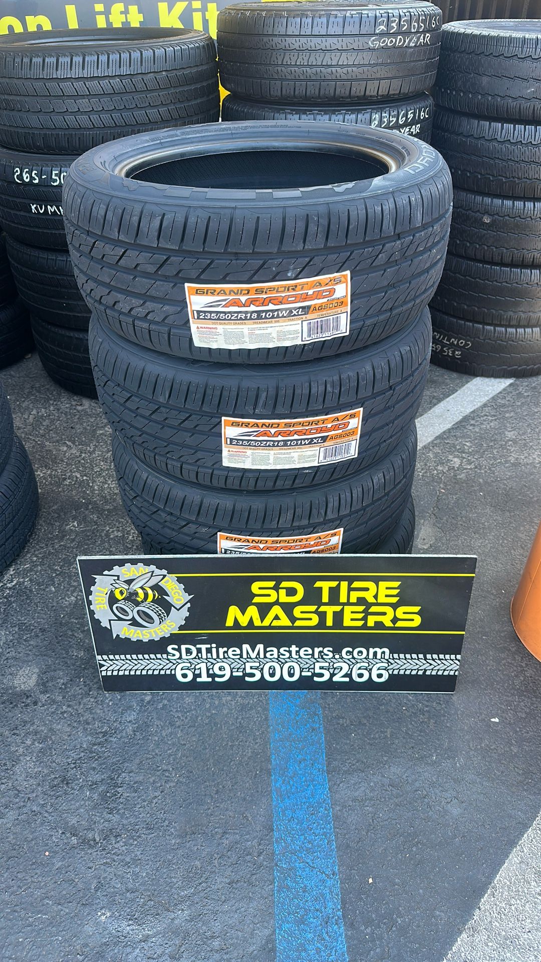 4 NEW TIRES 235/50/18 Arroyo Grand Sport A/S $380 Cash Price π π FREE INSTALLATION π π