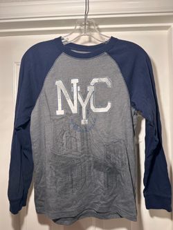 Urban Pipeline - Male Crewneck Long Sleeve Shirt - Size Youth Large - Gray with Navy Accents