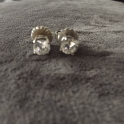 Cubic Zirconia Earrings w/ Safety Backs 