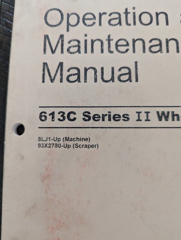 Operation And Maintenance Of 613 Paddle Wheel Scraper