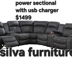 Power Sectional Recliner USB Charger Nuevos En Caja 