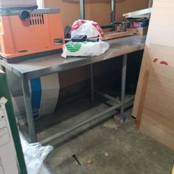 8 foot long by 2 and a 1/2 feet wide stainless steel tables 2 for sale asking $300 Each table