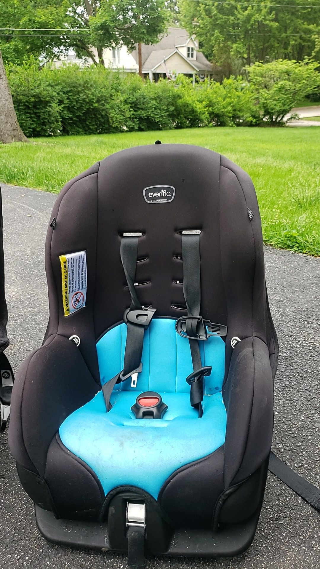 Evenflo blue car seat