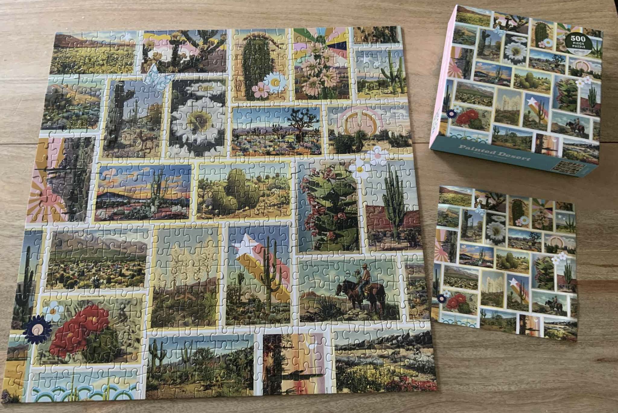 Colorful desert-themed puzzle with 500 Pieces