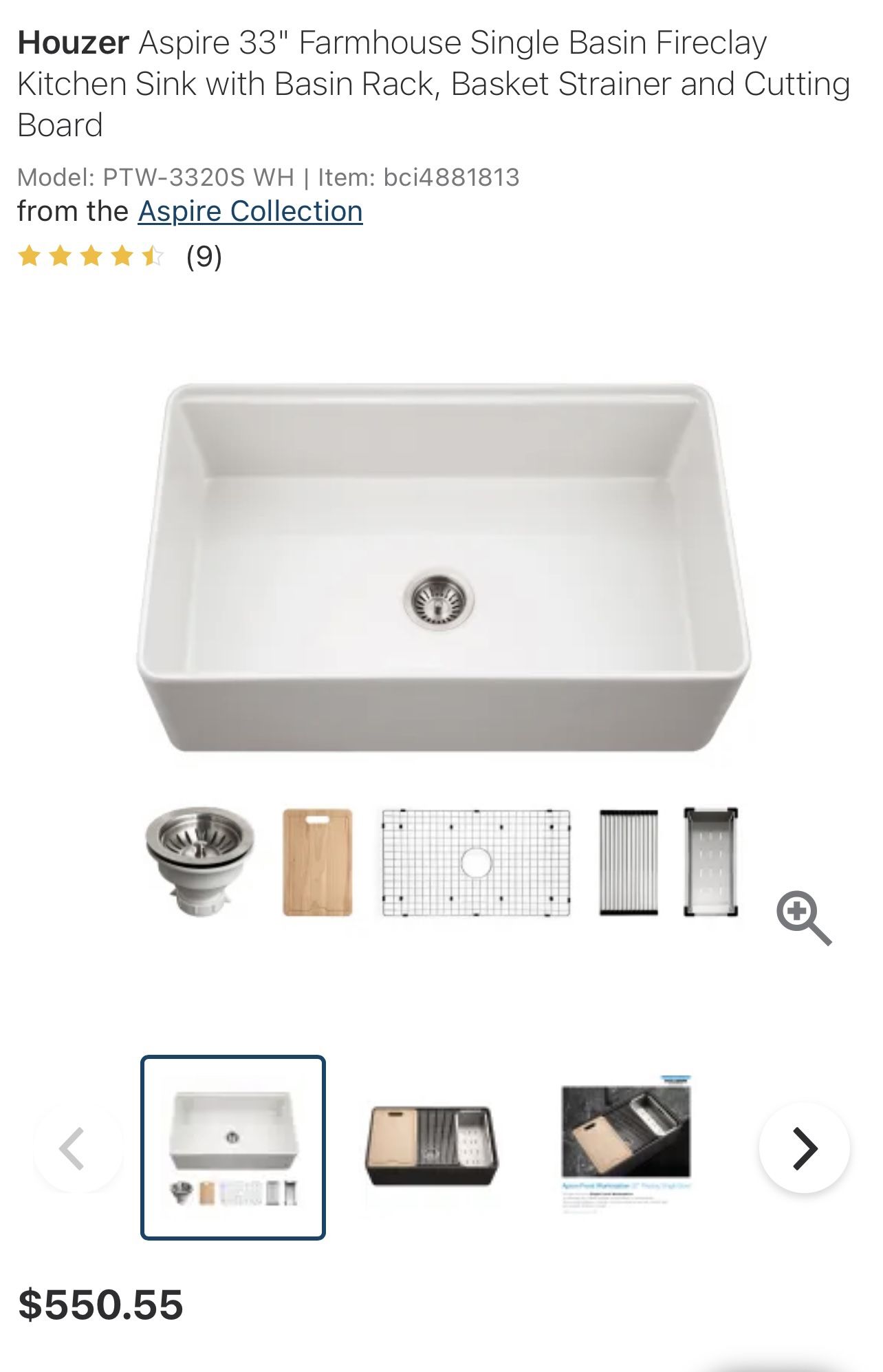 33” Farmhouse Sink-New In Box
