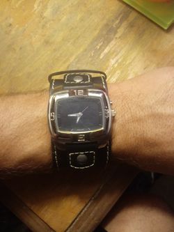 Relic watch genuine leather band