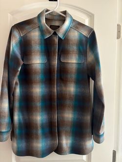 Girls Pendleton Plaid Wool Shirt Jacket Size Small Petite