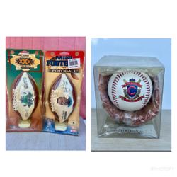 Vintage Baseball And Football Memorabilia selling as lot make offer