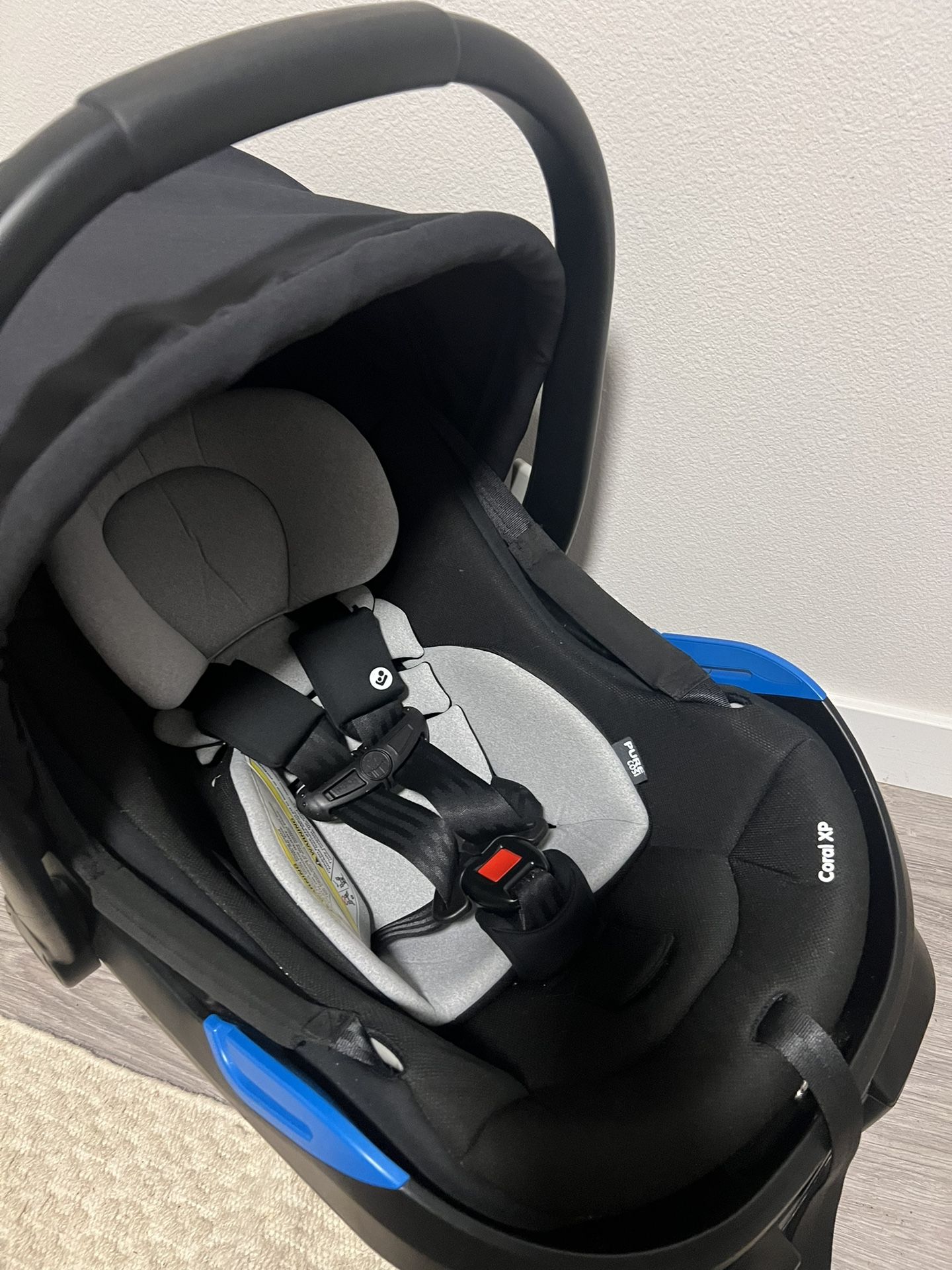 Infant Car Seat w/base + Wooden Toy 