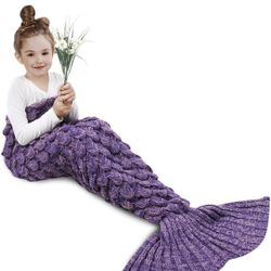 Kid Mermaid Tail Blanket 