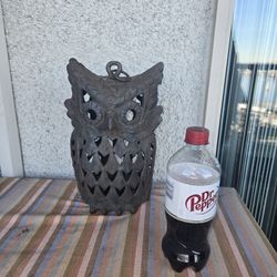 Vintage Cast Iron Owl Lantern Chinese