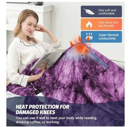 Heated Blanket Electric Throw 4 Colors Available