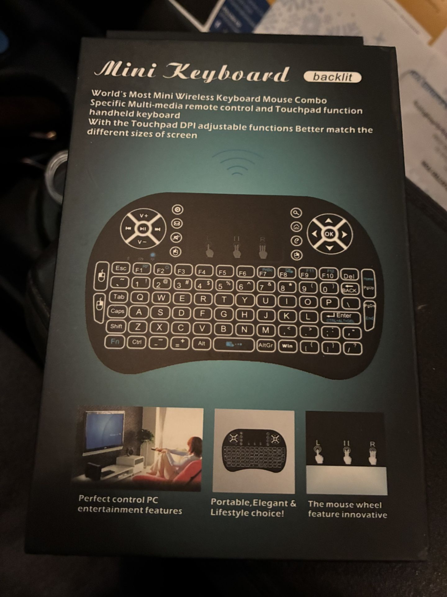 Wireless keyboard and mouse in 1