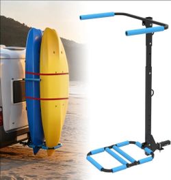 Upgraded RV Hitch Mount Kayak Rack for 2 Kayaks up to 12 FT
300 lbs Capacity,Adjustable Height and Base,Foldable Storage,2'' Hitch Receiver,Vertical C