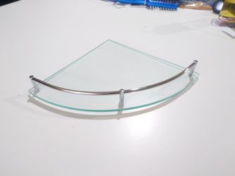 Glass Bathroom Corner Shower Shelf