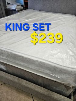 Brand New  King Set $239 >> Mattress And Box Spring