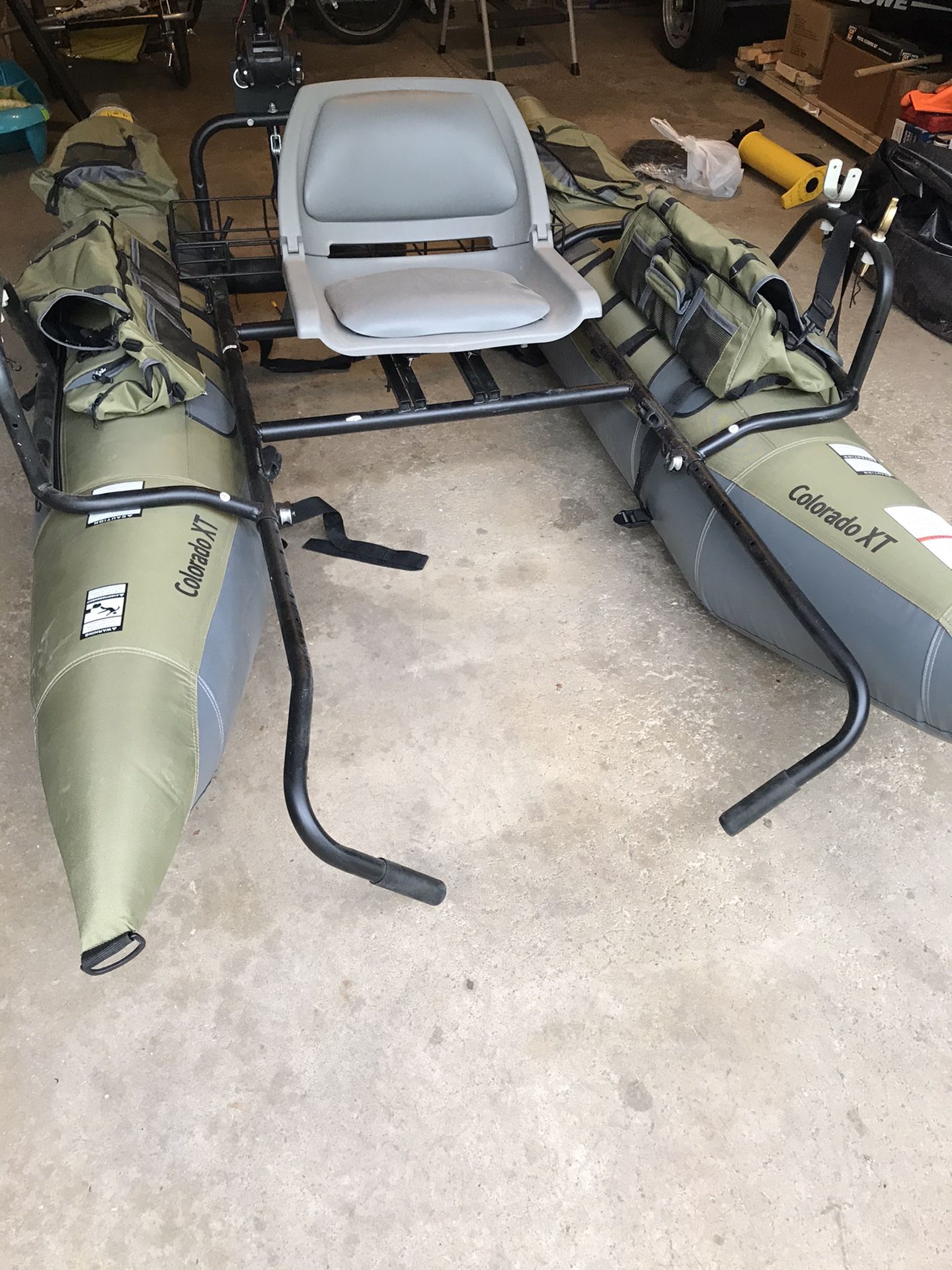 Colorado XT Inflatable Pontoon Fishing Boat, with many extras