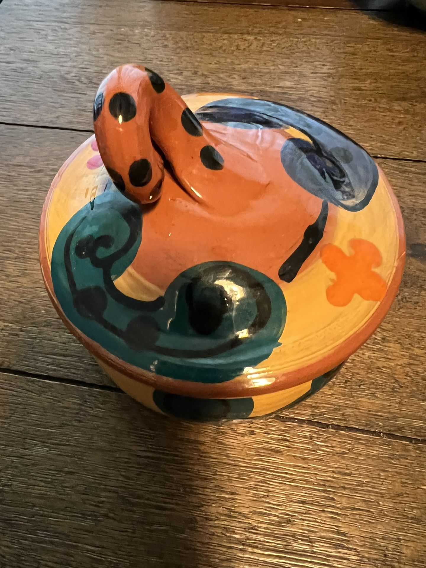 Painted Salsa Pot