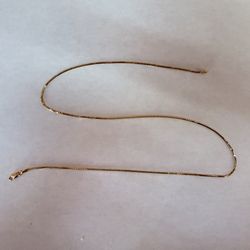 18” 14k Gold Box Link Chain