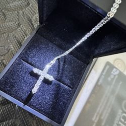 3.5mm Moissanite s925 sterling silver Necklace,pass tester