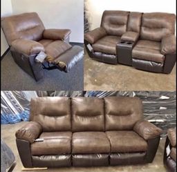 Brand New 3 Piece Living Room Recliner Set