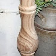 New LARGE Chunky 25" Natural Wood Floor Height Candle Holder or Pedestal Base