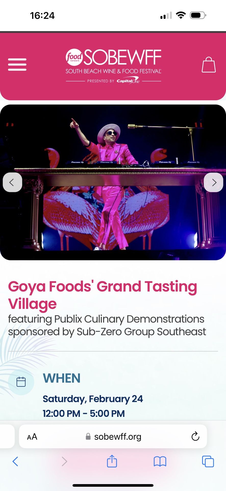 South Beach Wine & Food festival Grand Tasting Village