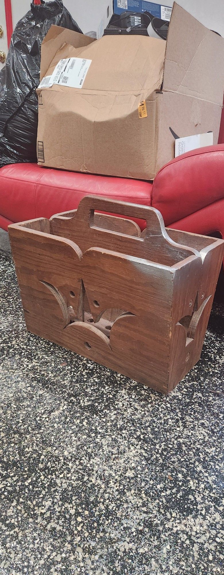 Vintage Wooden Magazine /Book Holder