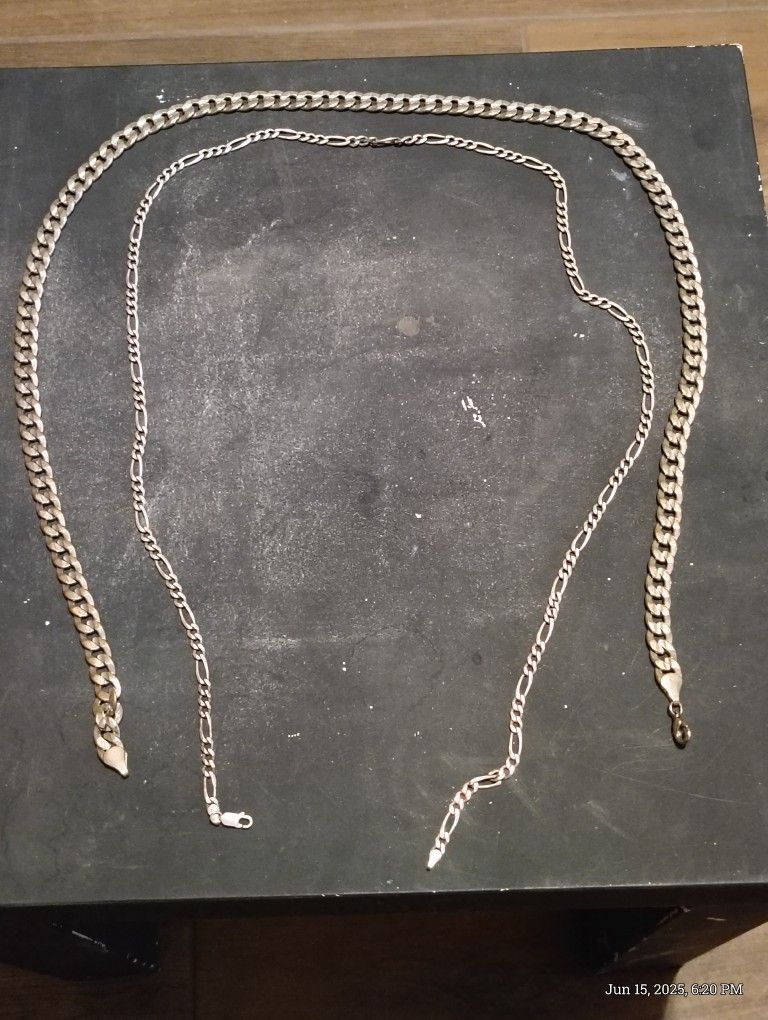 30" Silver Chain Necklace