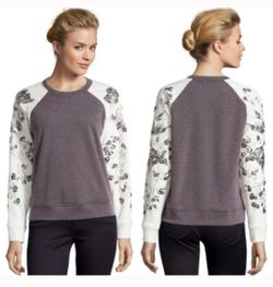 Rebecca Taylor Embellished Floral Sequin Sweater