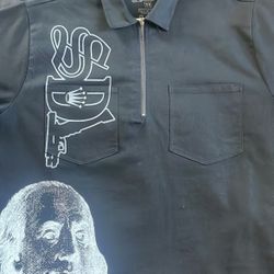 XL Black SDL Zip Shirt