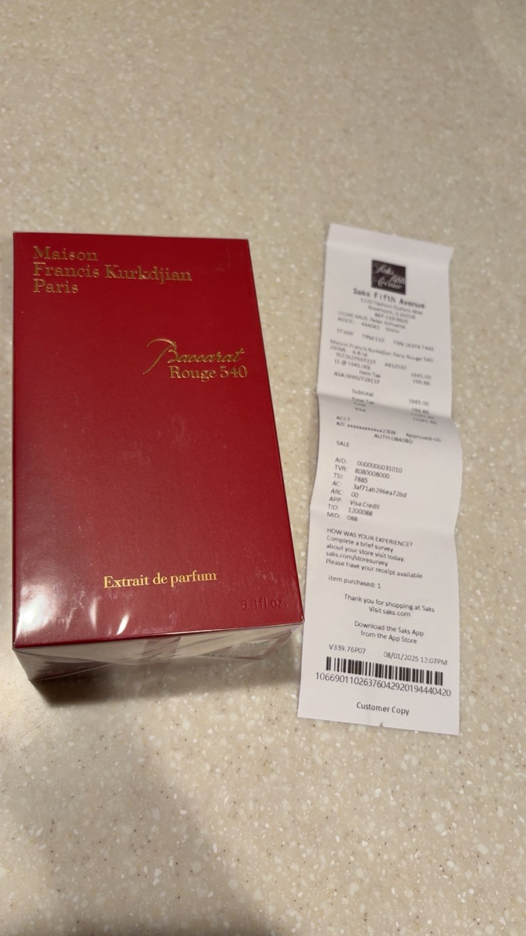 Baccarat Rouge 540 Extrait de parfum