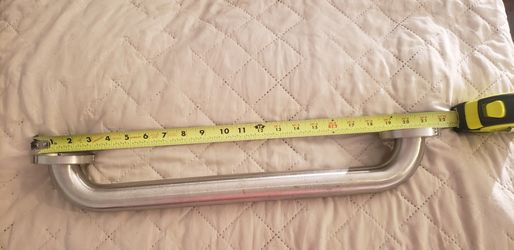 Project Source Concealed Peened 18-in Stainless steel wall mouynt ADA grab bar