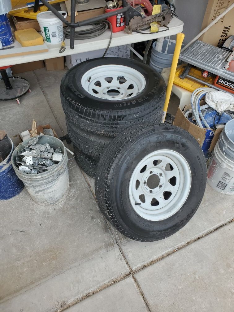 Trailer tires and wheels 205 75r14 for Sale in Chandler, AZ OfferUp