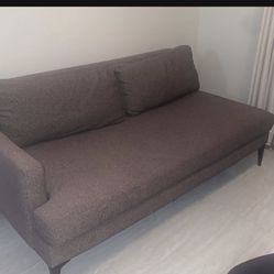 West Elm Grey Sofa  Gray Couch 