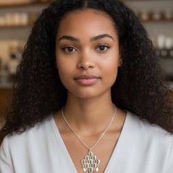 24"Cascading Open Teardrop Design Vintage Silver-toned Dangling Pendant Necklace Excellent Condition. This is a vintage silver-toned pendant necklace 