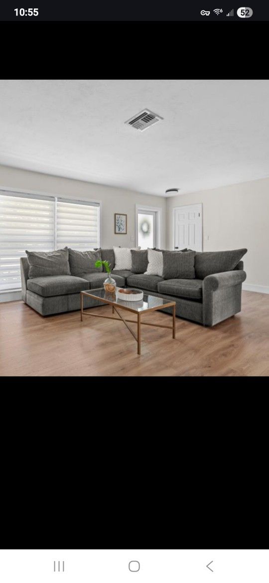 AS IS: 3 Piece Sectional Sofa Set